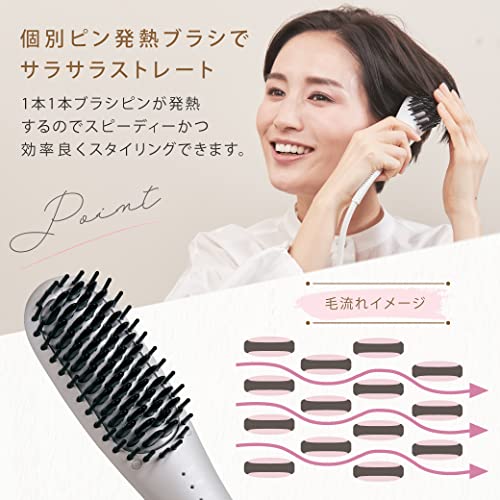 Agetuya 便携迷你梳子直发器 QS-17108-W 100-240V国际电压 白色