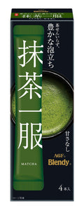 AGF Blendy 无糖抹茶粉冲饮条 4条×6盒 7.5g×24条