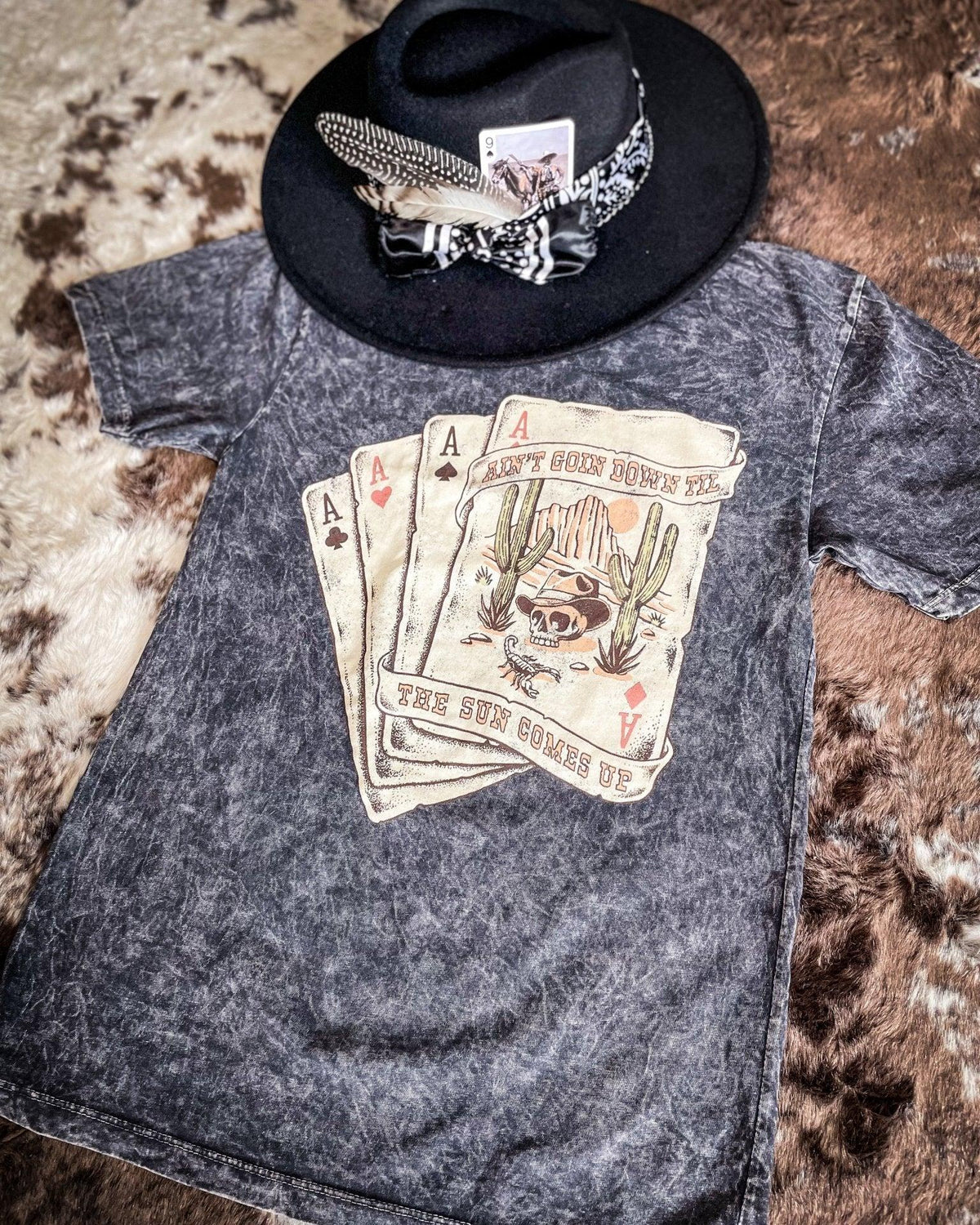 Ain't Going Down Till Graphic Tee - Black