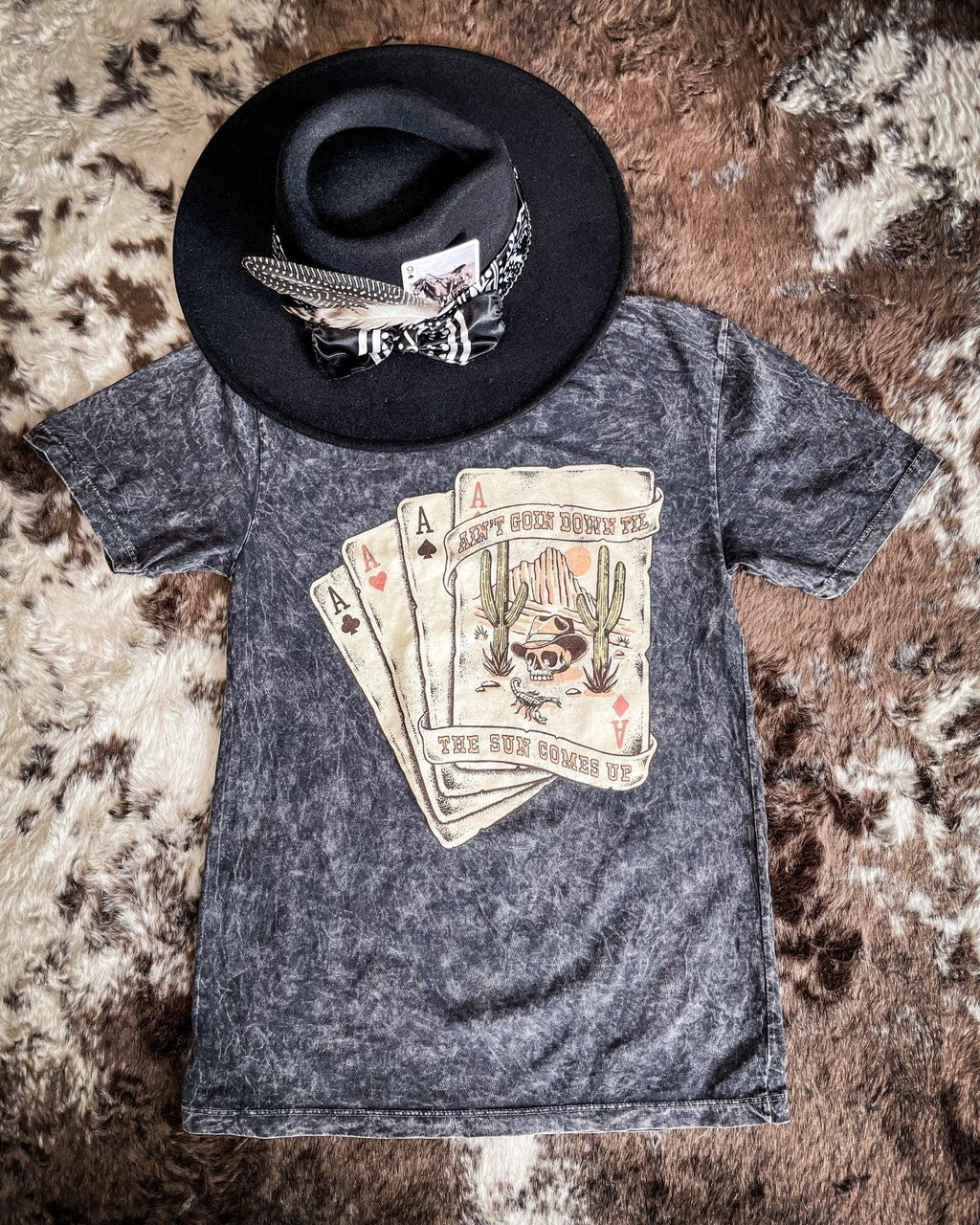 Ain't Going Down Till Graphic Tee - Black