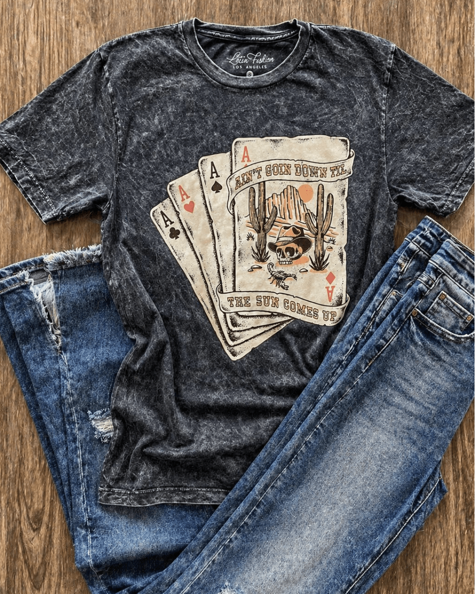 Ain't Going Down Till Graphic Tee - Black