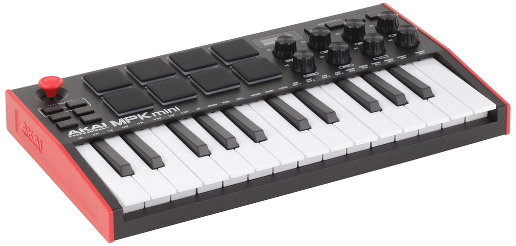 Akai Professional MIDI键盘控制器 迷你25键 USB供电 8打击垫 MPK mini mk3