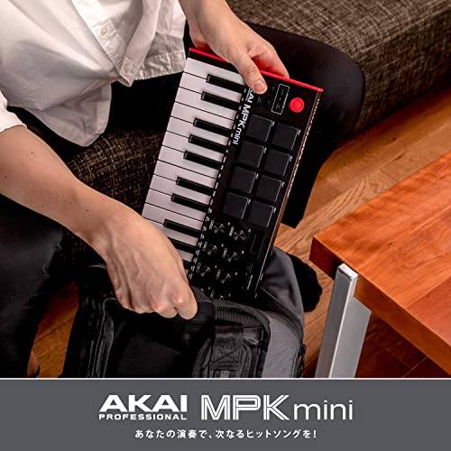 Akai Professional MIDI键盘控制器 迷你25键 USB供电 8打击垫 MPK mini mk3