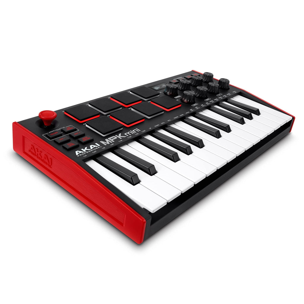 Akai Professional MIDI键盘控制器 迷你25键 USB供电 8打击垫 MPK mini mk3