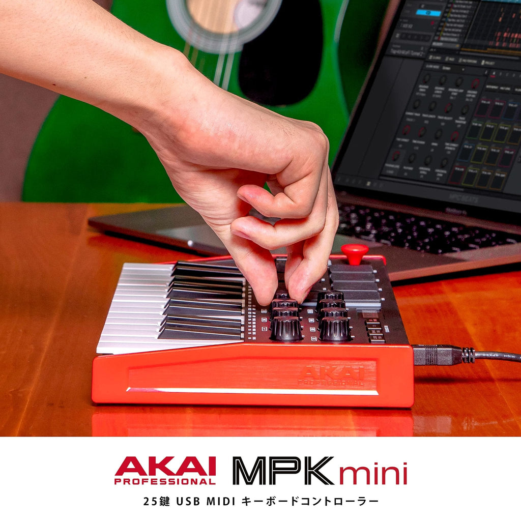 Akai Professional MIDI键盘控制器 迷你25键 USB供电 8打击垫 MPK mini mk3
