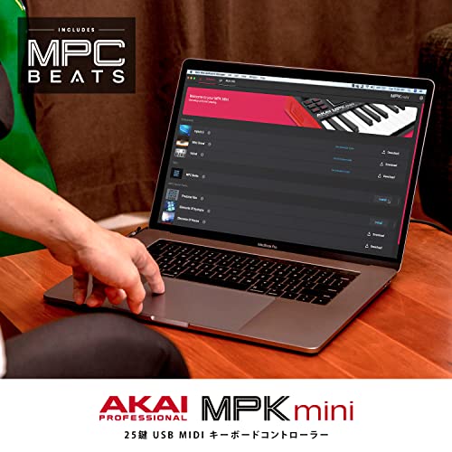 Akai Professional MIDI键盘控制器 迷你25键 USB供电 8打击垫 MPK mini mk3