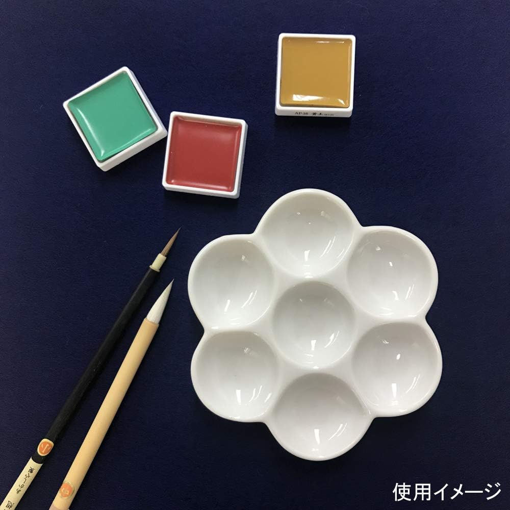 Akashiya 圆形调色盘 面部彩绘用 陶瓷 4 Sun AG-08E