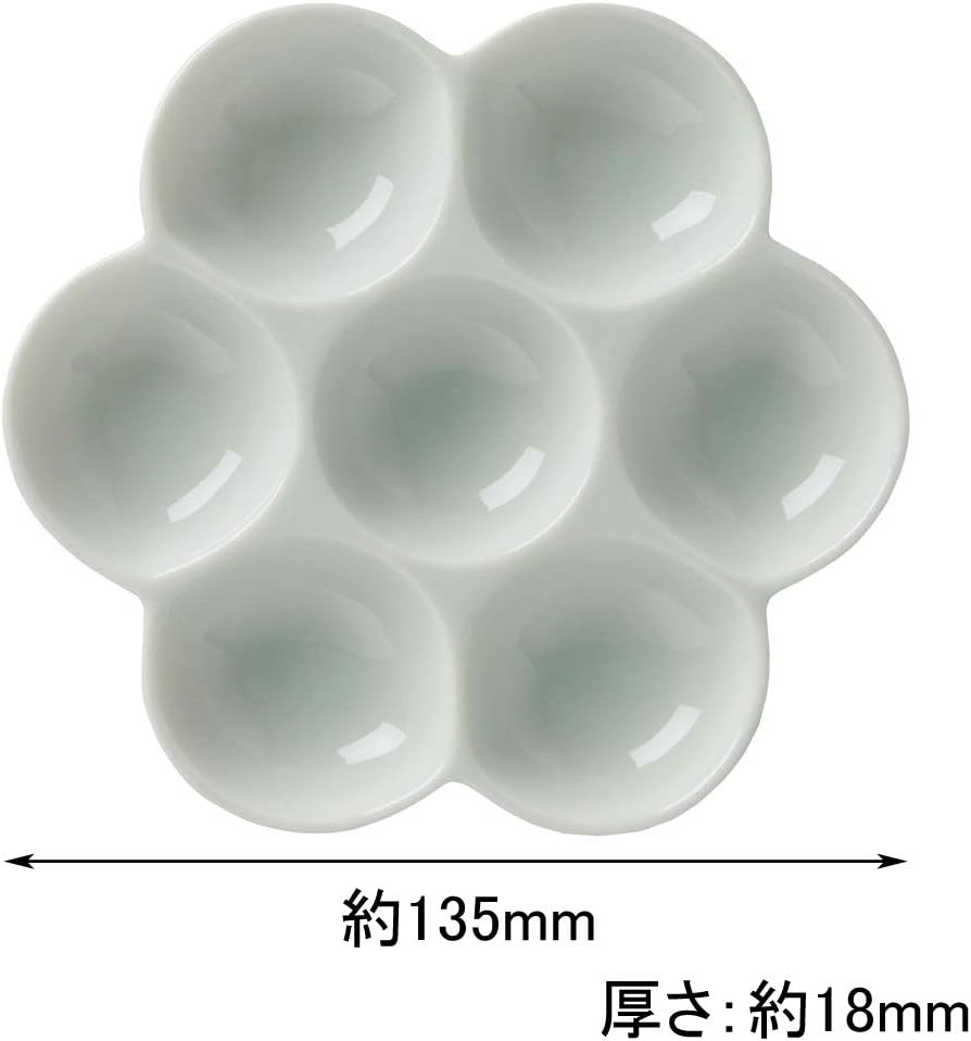 Akashiya 圆形调色盘 面部彩绘用 陶瓷 4 Sun AG-08E