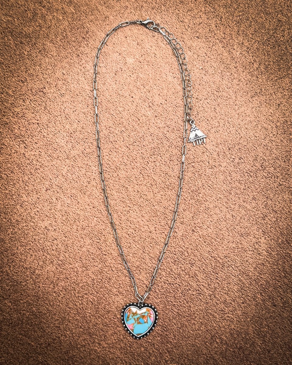 Amara Stone Heart Fashion Necklace