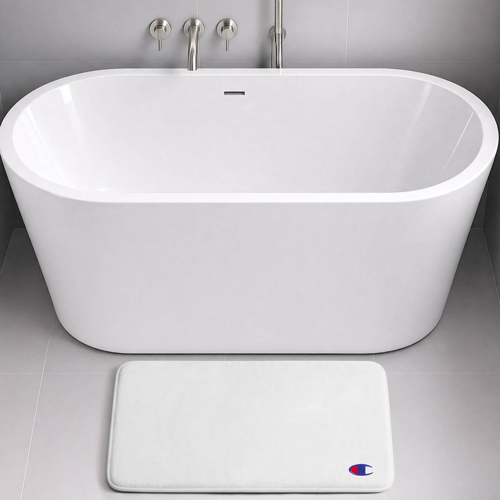 Logo Patch Memory Foam Bath Mat