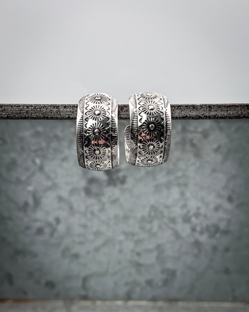 Ardell Textured Fashion Hoop Earrings in Silver