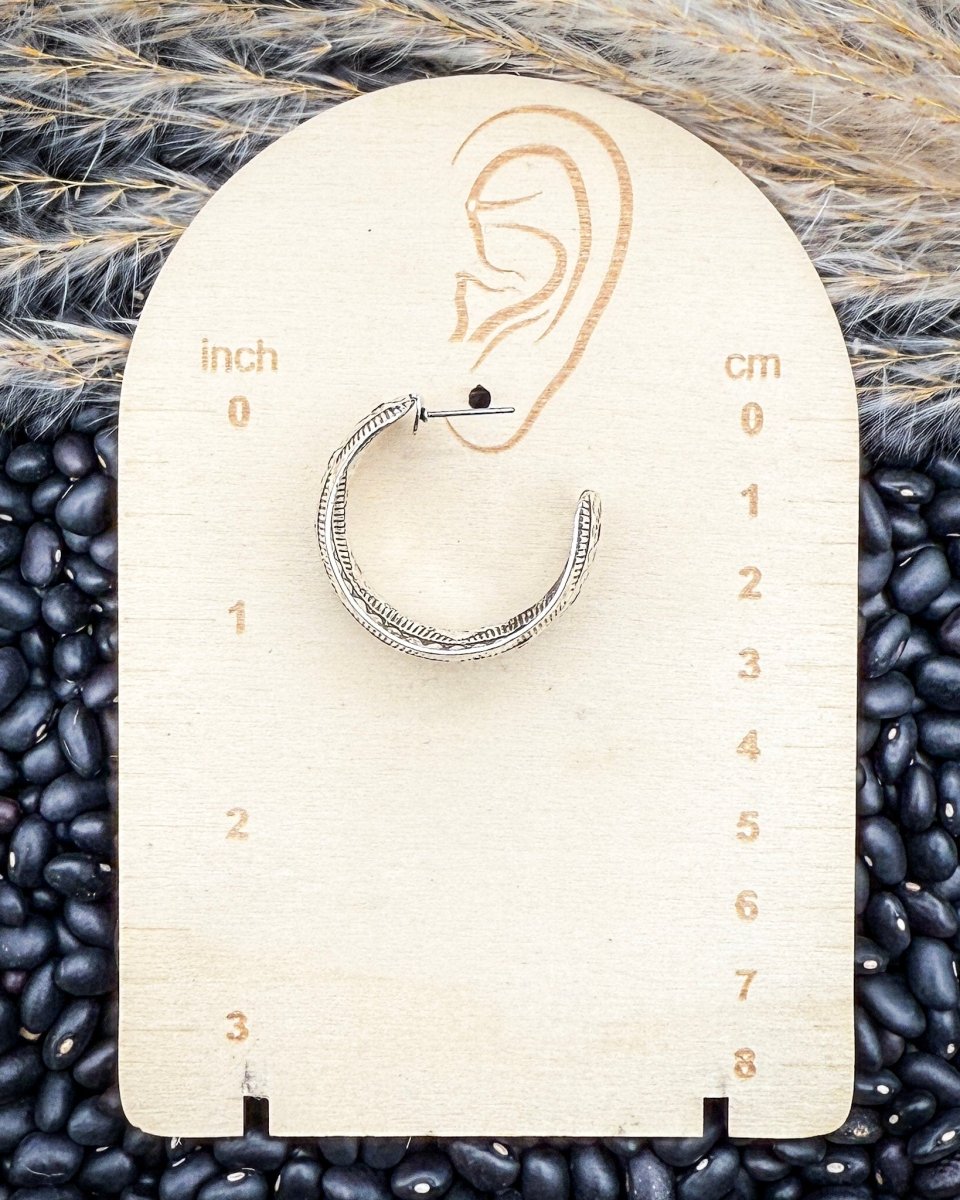 Ardell Textured Fashion Hoop Earrings in Silver