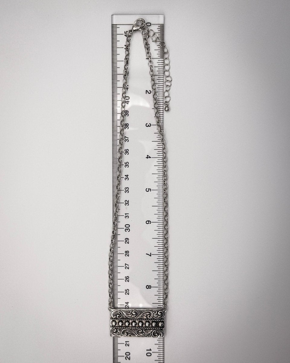 Ashcroft Engraved Fashion Bar Necklace
