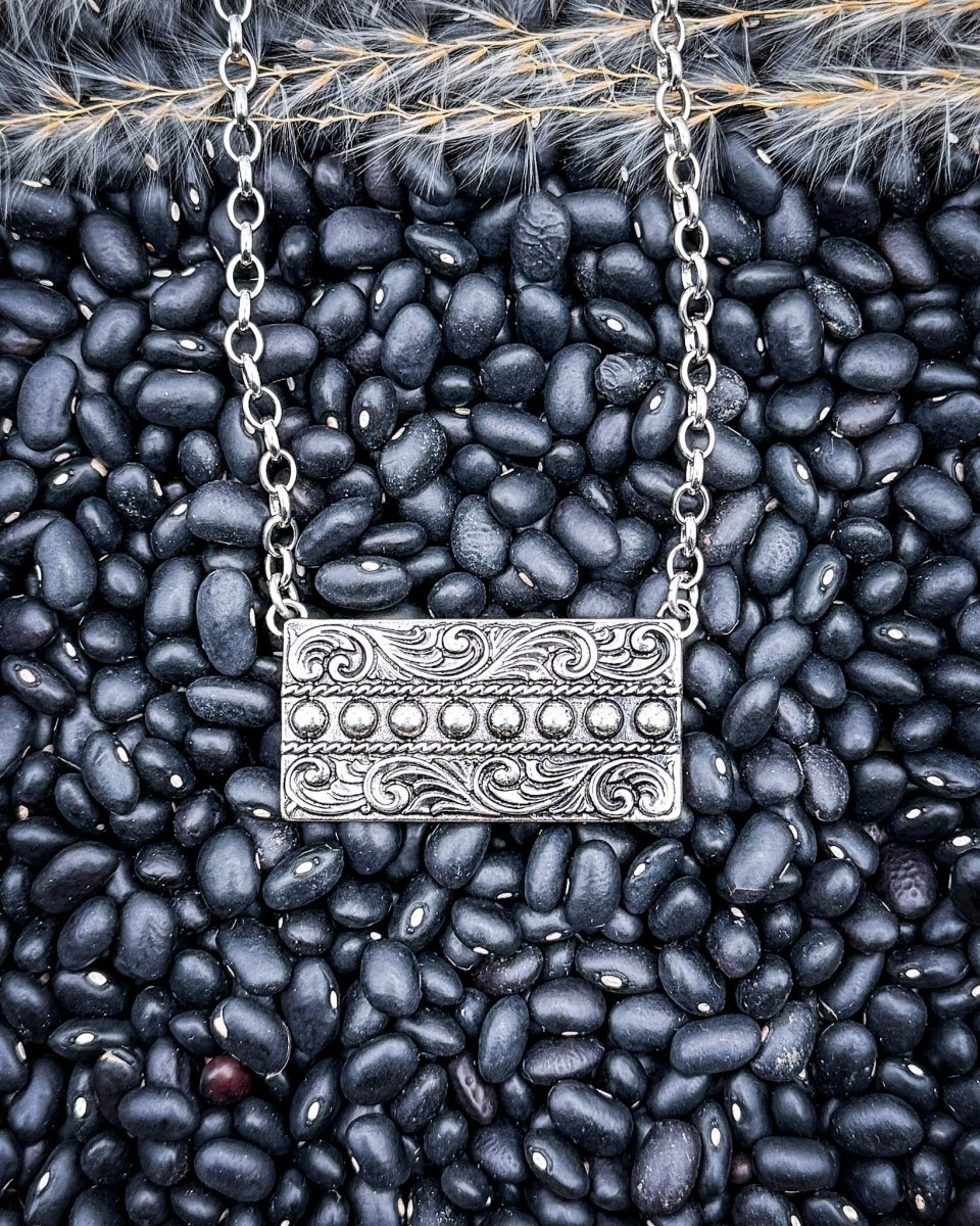 Ashcroft Engraved Fashion Bar Necklace