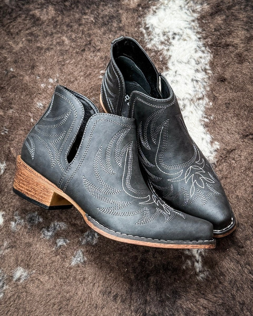 Ava Vintage Bootie in Black by Roper