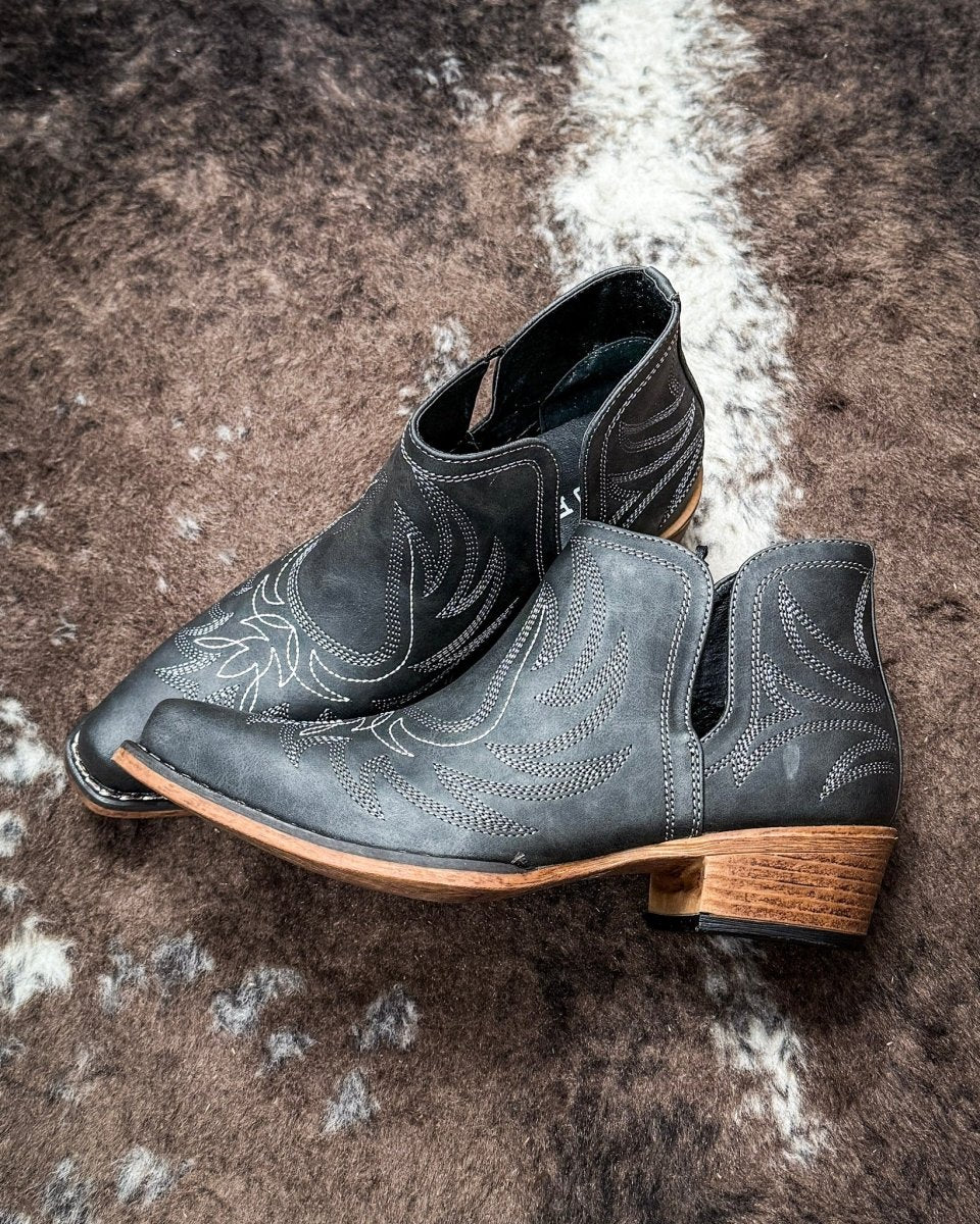 Ava Vintage Bootie in Black by Roper