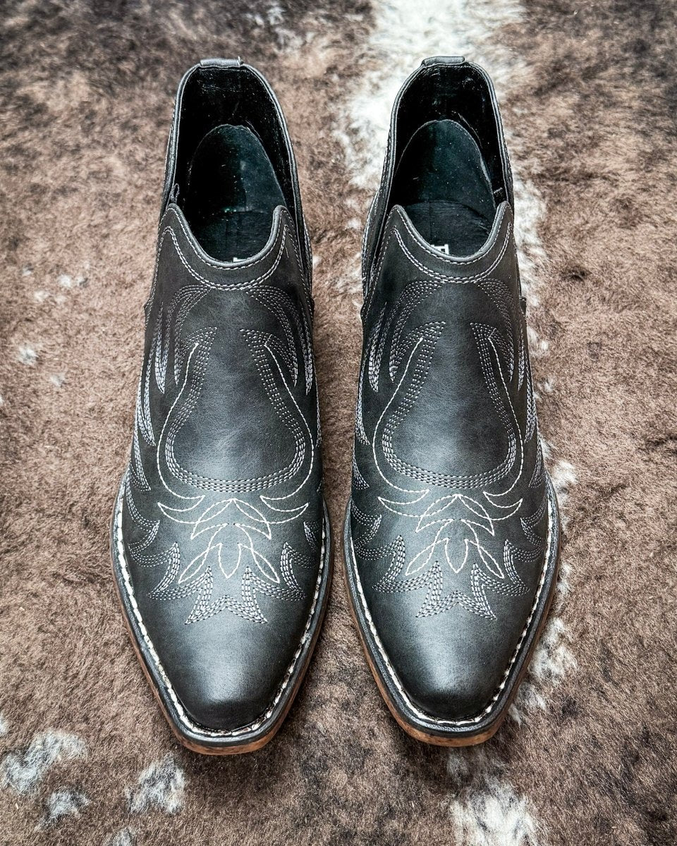 Ava Vintage Bootie in Black by Roper