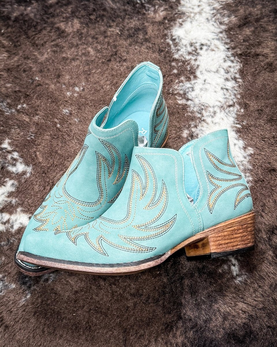 Ava Vintage Bootie in Blue by Roper