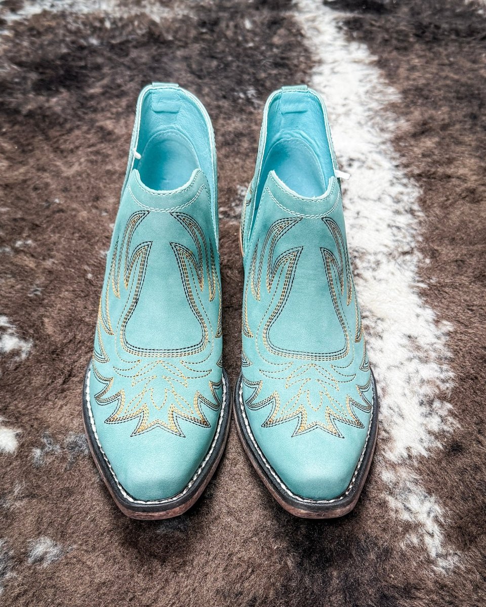 Ava Vintage Bootie in Blue by Roper