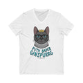Ruth Bader Ginspurrg V-Neck Cat Shirt