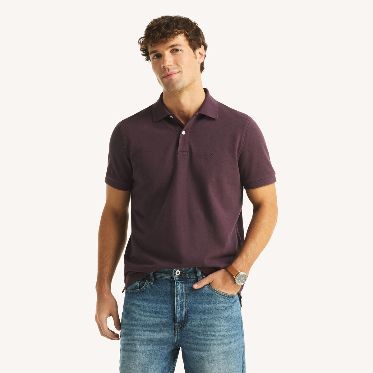 Nautica Mens Classic Fit Deck Polo