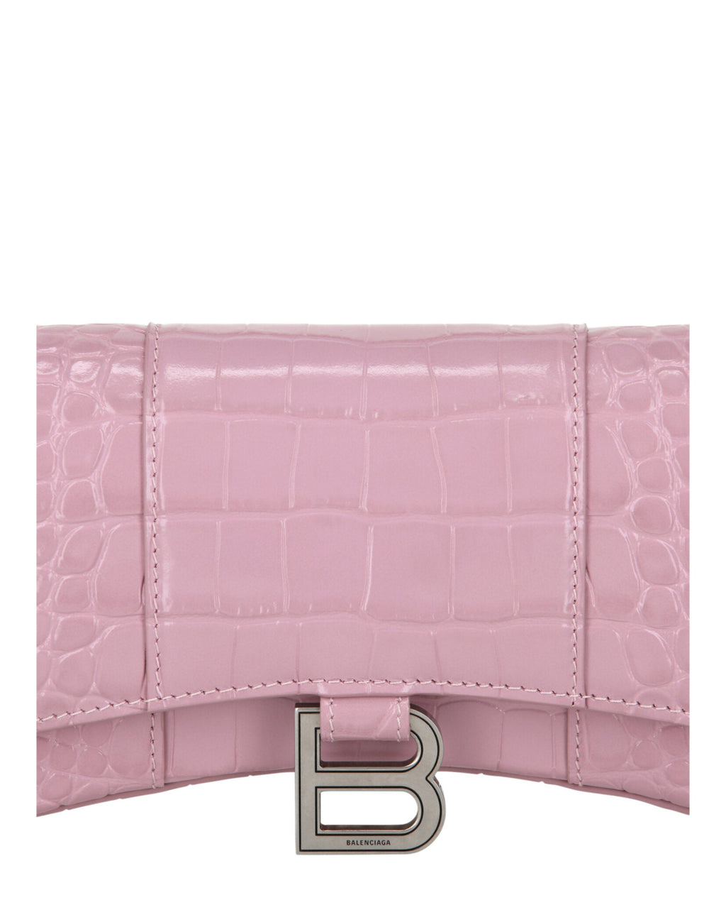 Croc Embossed Hourglass Wallet On Chain