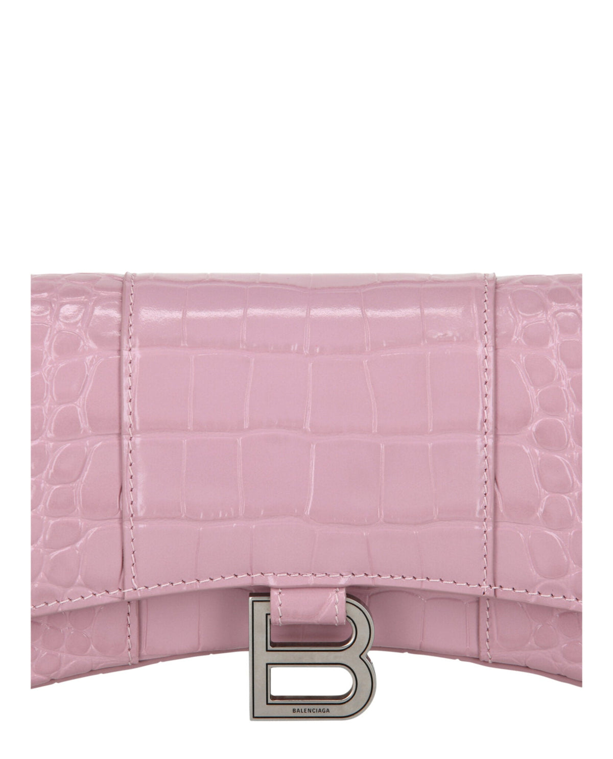 Croc Embossed Hourglass Wallet On Chain