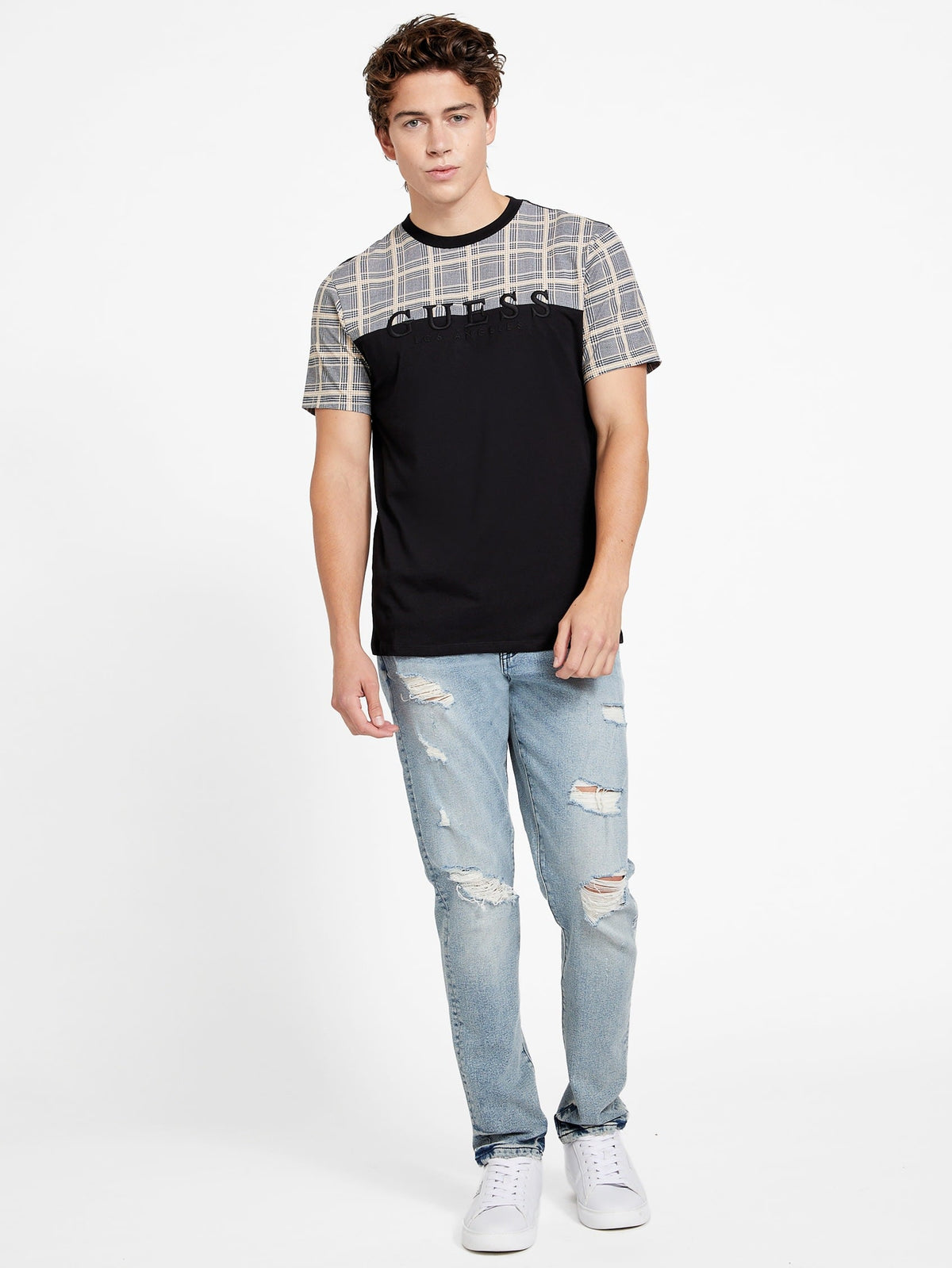 Eco Davion Plaid Logo Tee