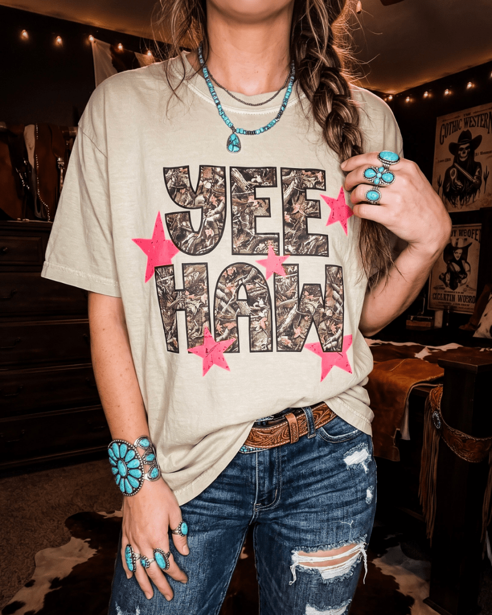 Backwoods Yee Haw Camo Graphic Tee