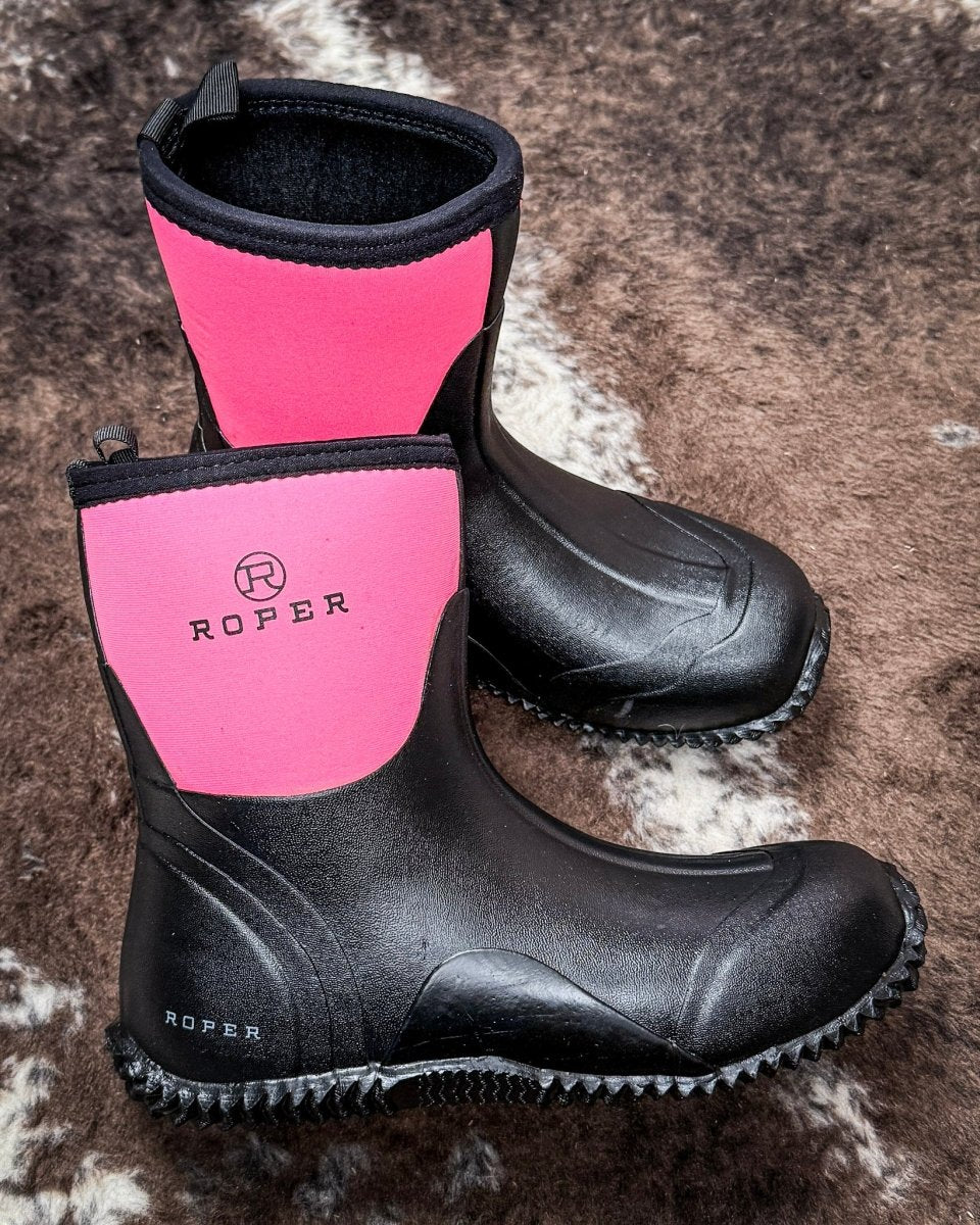 Barnyard Lady Muck Boot in Pink by Roper