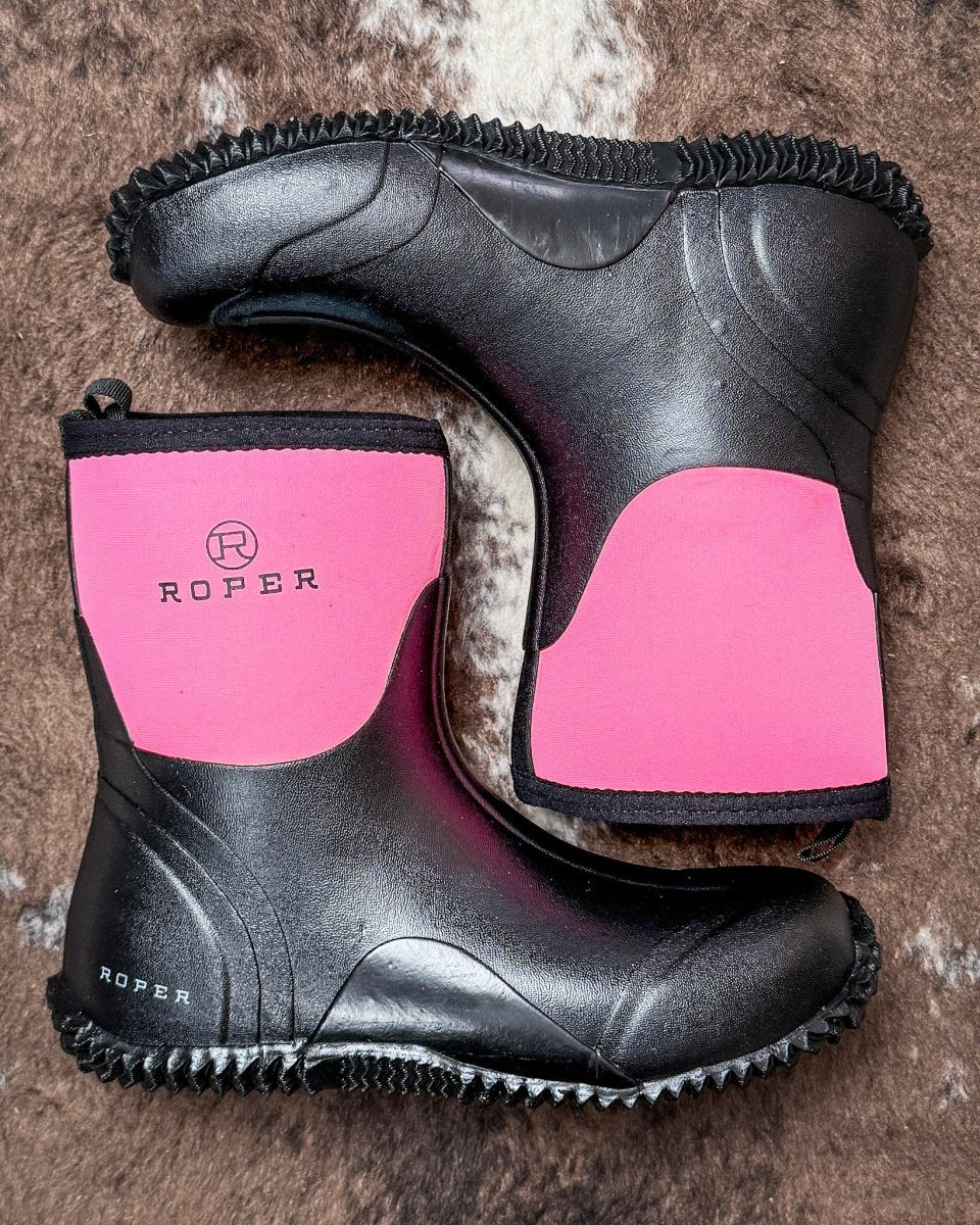 Barnyard Lady Muck Boot in Pink by Roper