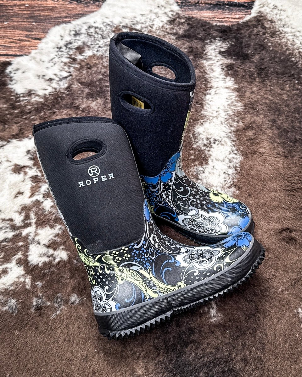 Barnyard Paisley Muck Boot in Blue by Roper
