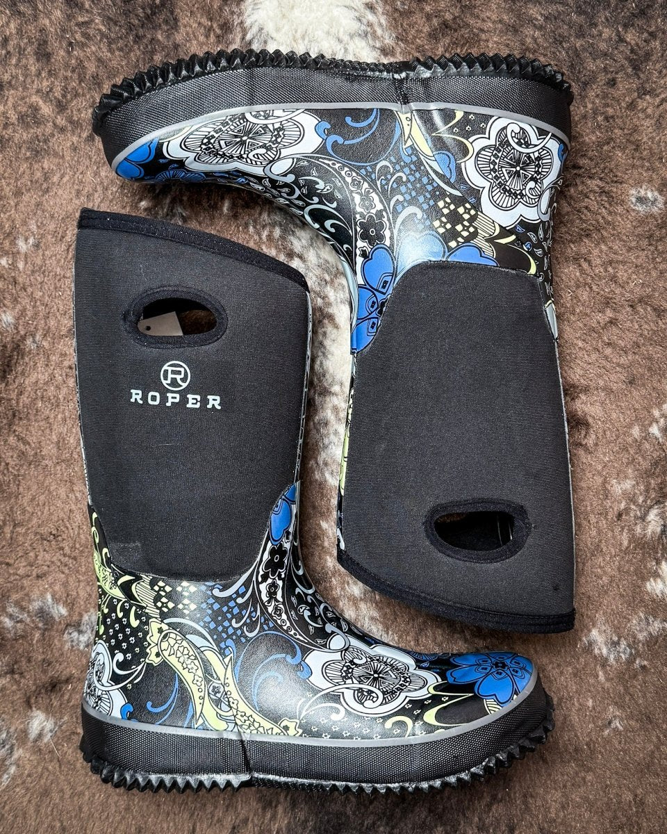Barnyard Paisley Muck Boot in Blue by Roper