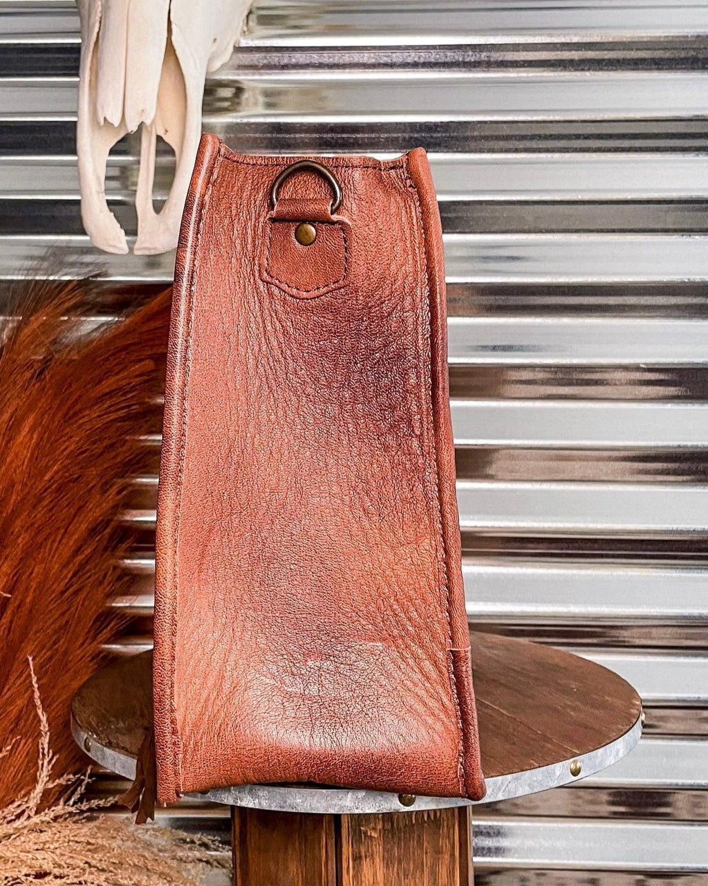 Betsy Hand Tooled Leather Tote Bag