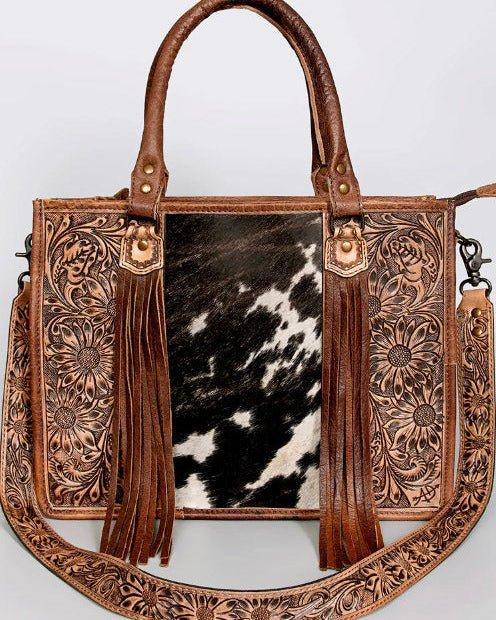 Betsy Hand Tooled Leather Tote Bag
