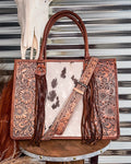 Betsy Hand Tooled Leather Tote Bag