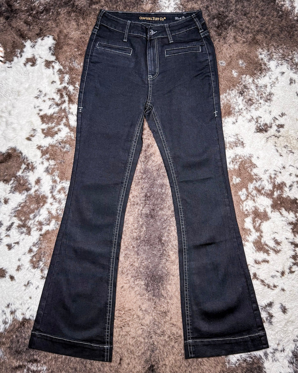 Black Boot Stitch Trouser by Cowgirl Tuff
