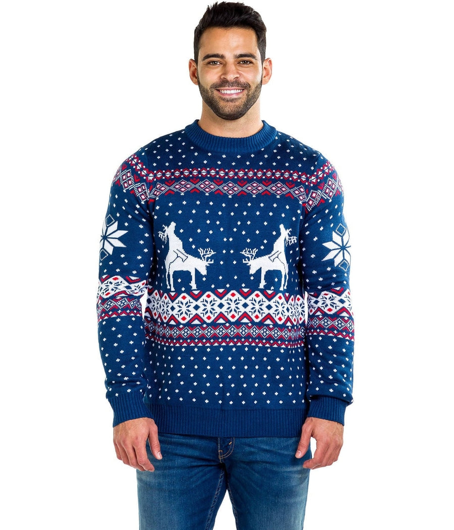 Men's Reindeer Climax Ugly Christmas Sweater