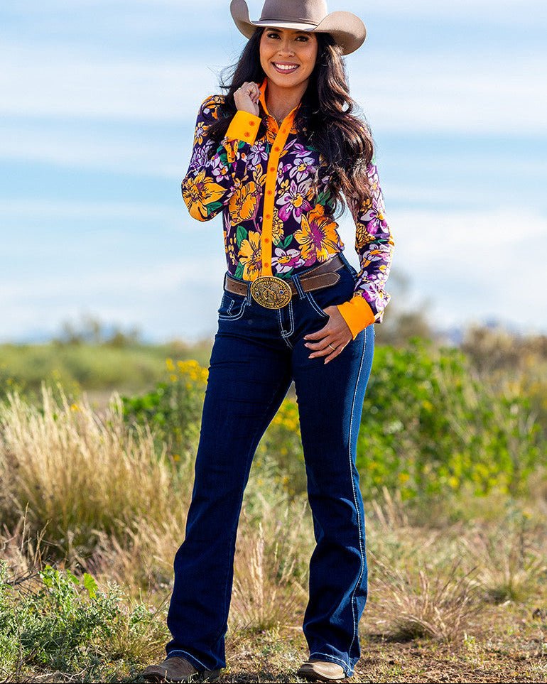 Breathe Edgy Dark Bootcut Jeans by Cowgirl Tuff