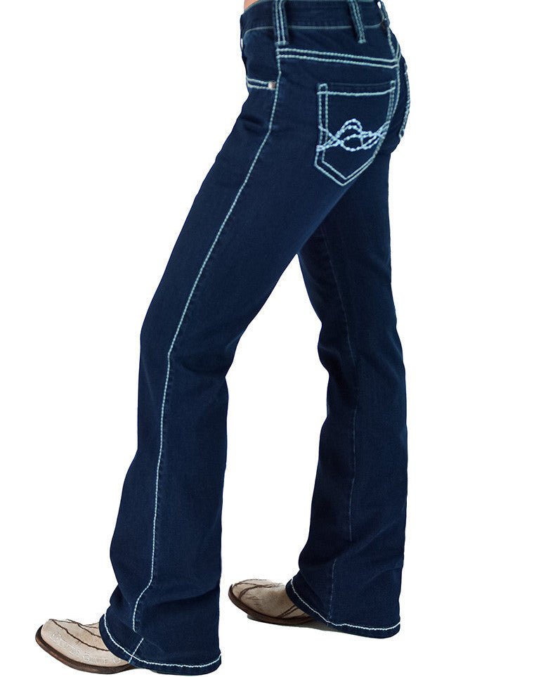 Breathe Edgy Dark Bootcut Jeans by Cowgirl Tuff