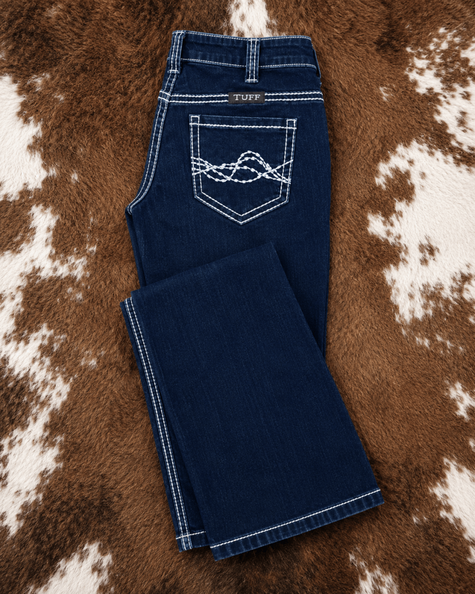 Breathe Edgy Dark Bootcut Jeans by Cowgirl Tuff