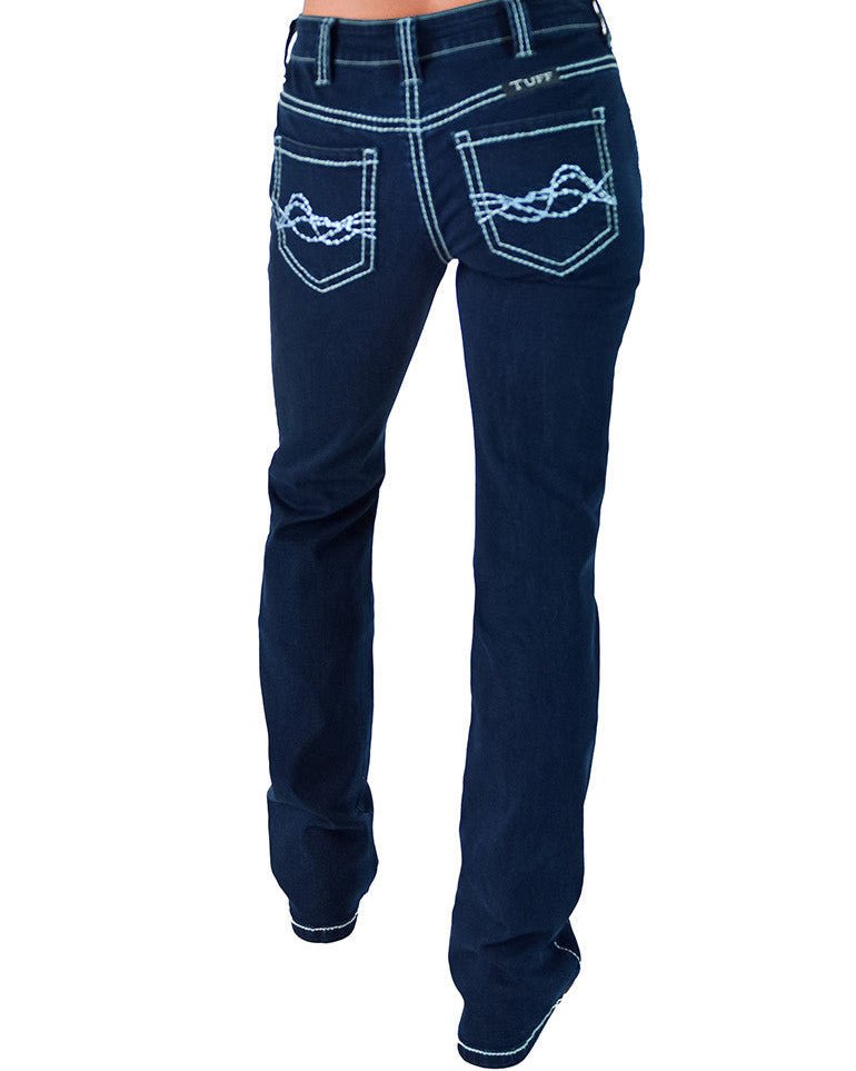 Breathe Edgy Dark Bootcut Jeans by Cowgirl Tuff