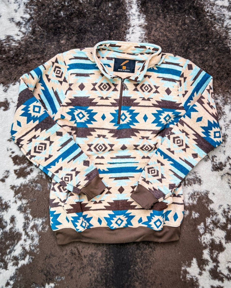 Briarwood Aztec Pullover Hoodie in Sand
