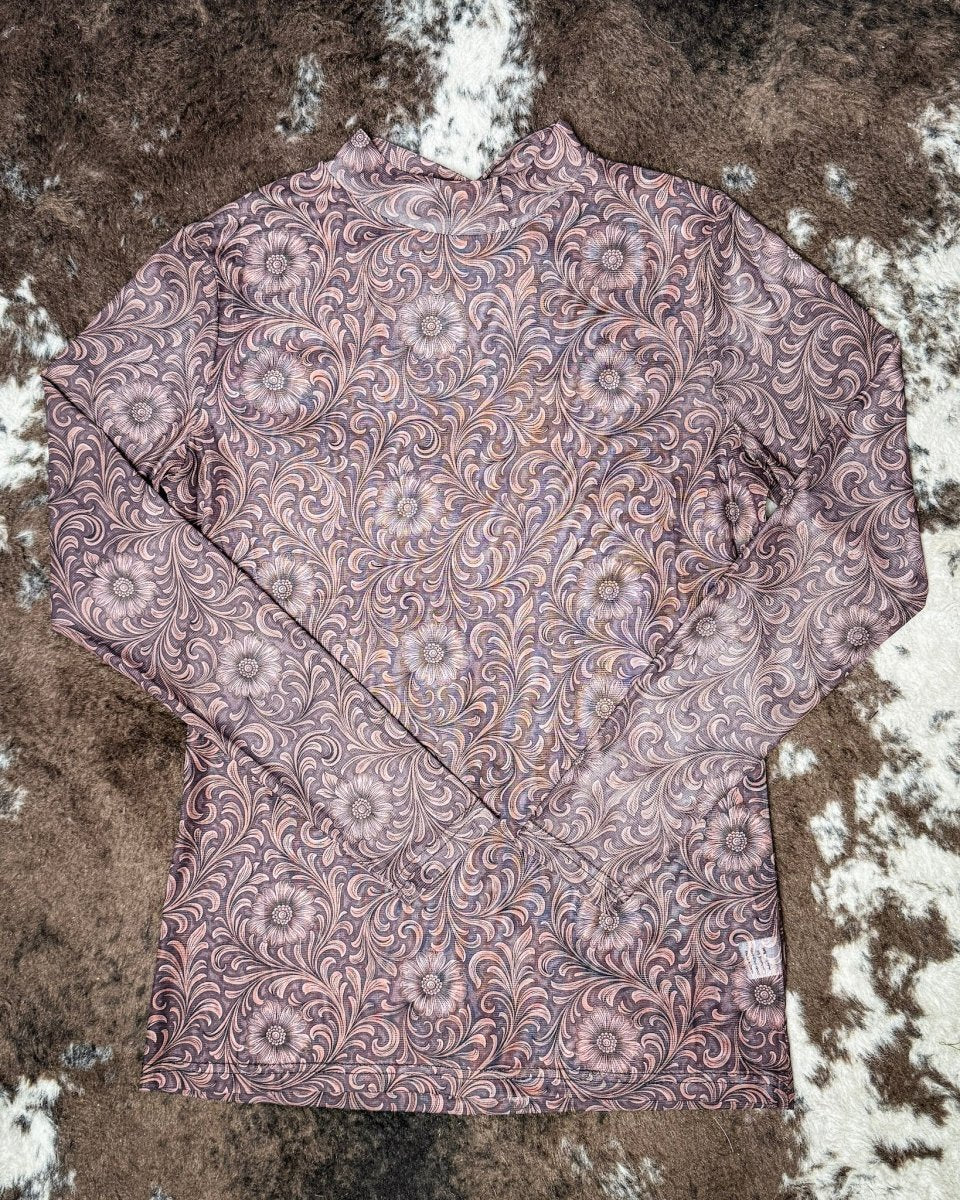 Bronzed Bloom Mesh Top by Sterling Kreek