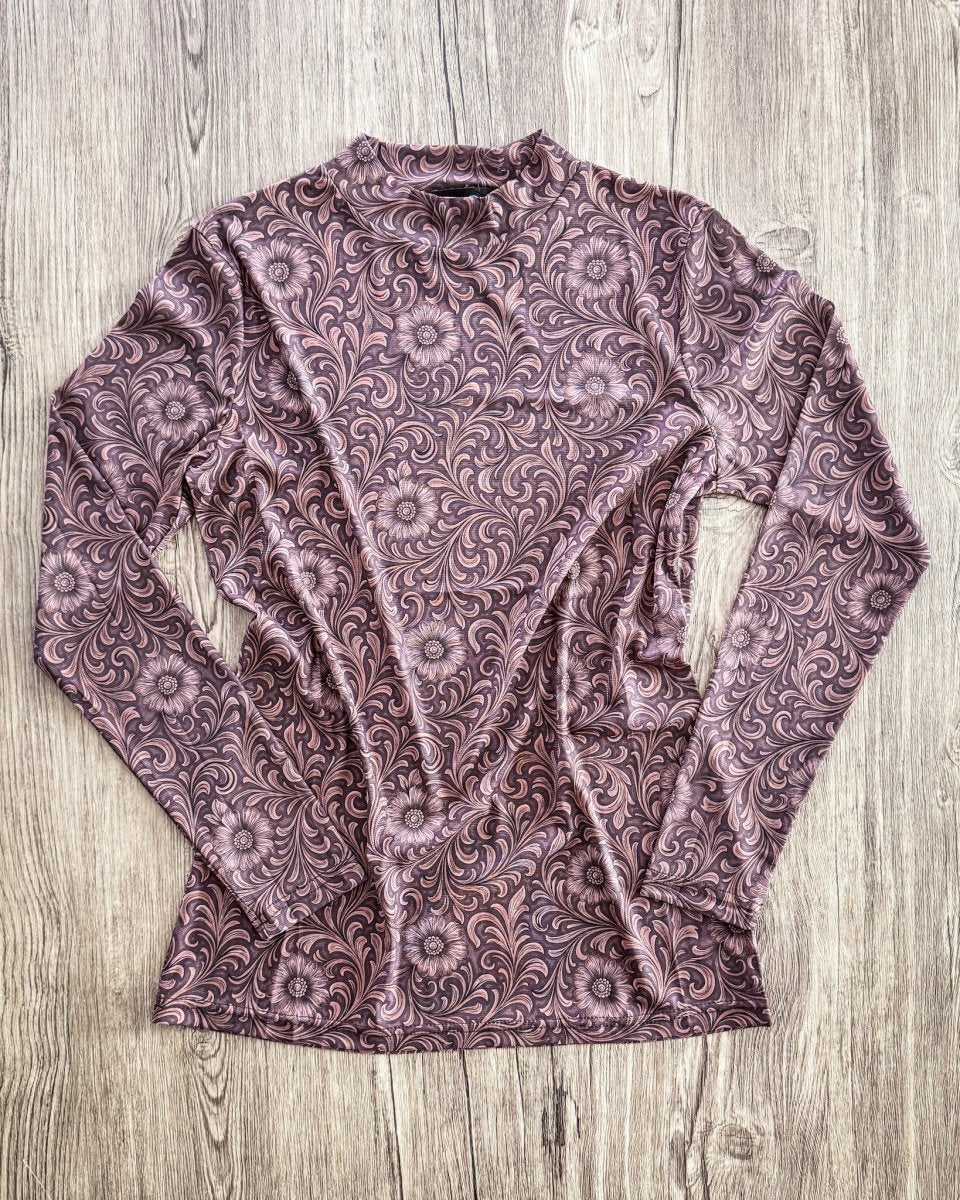 Bronzed Bloom Mesh Top by Sterling Kreek