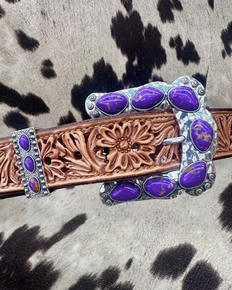 Buckle Up Fashion Belt Buckle in Purple