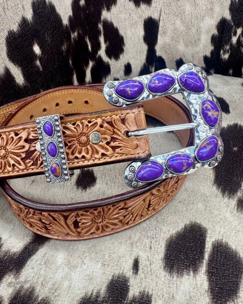 Buckle Up Fashion Belt Buckle in Purple