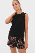 Black Performance Cotton Sasha Tank