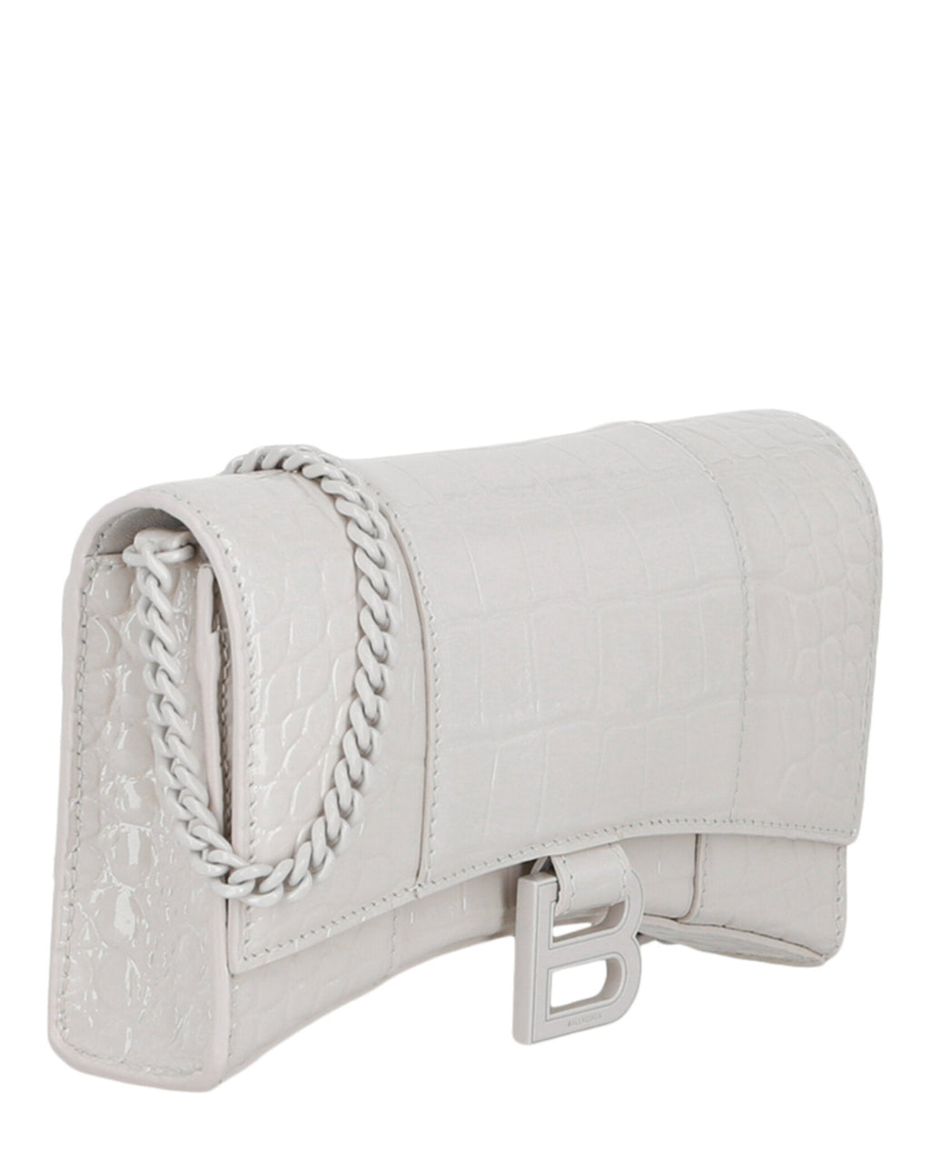 Croc Embossed Hourglass Wallet On Chain