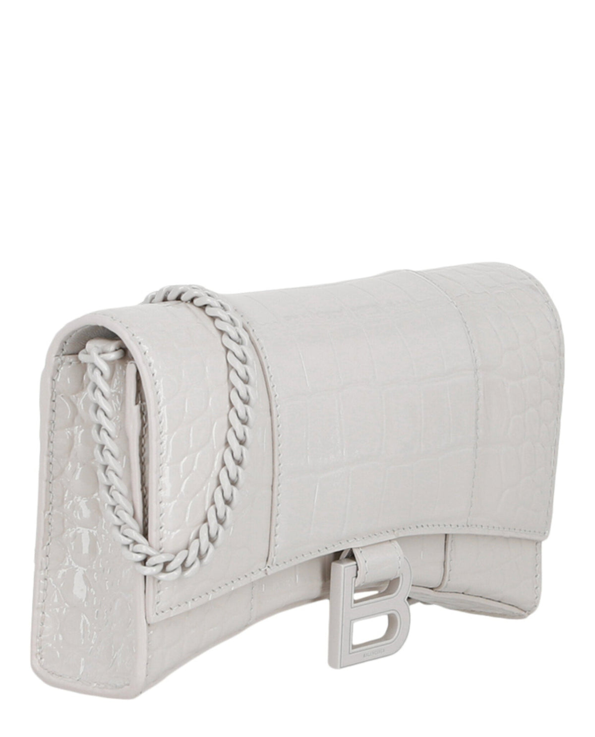 Croc Embossed Hourglass Wallet On Chain